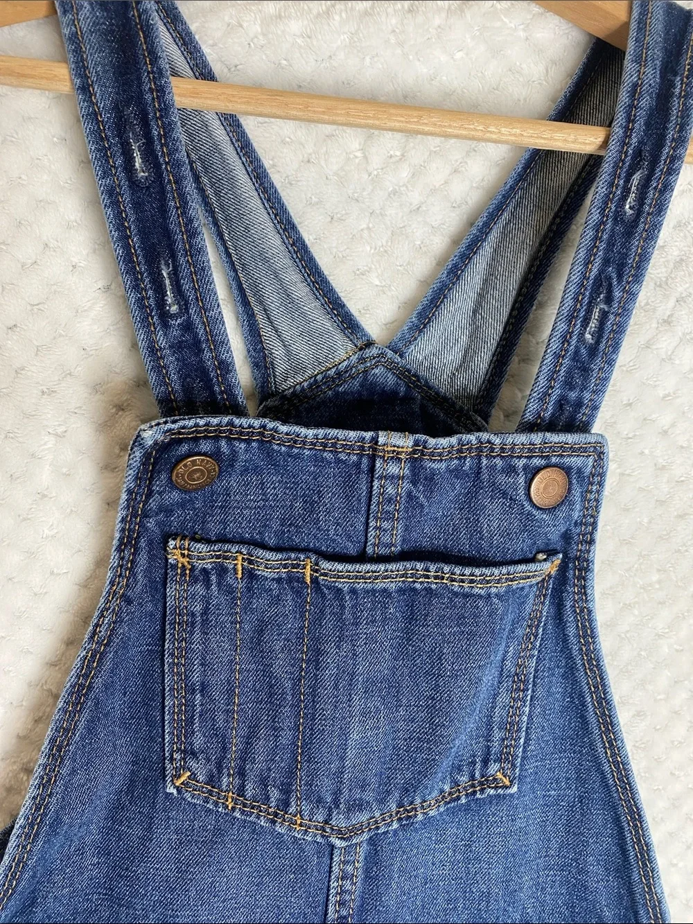 Old Navy Blue Denim Short Overalls for Kids